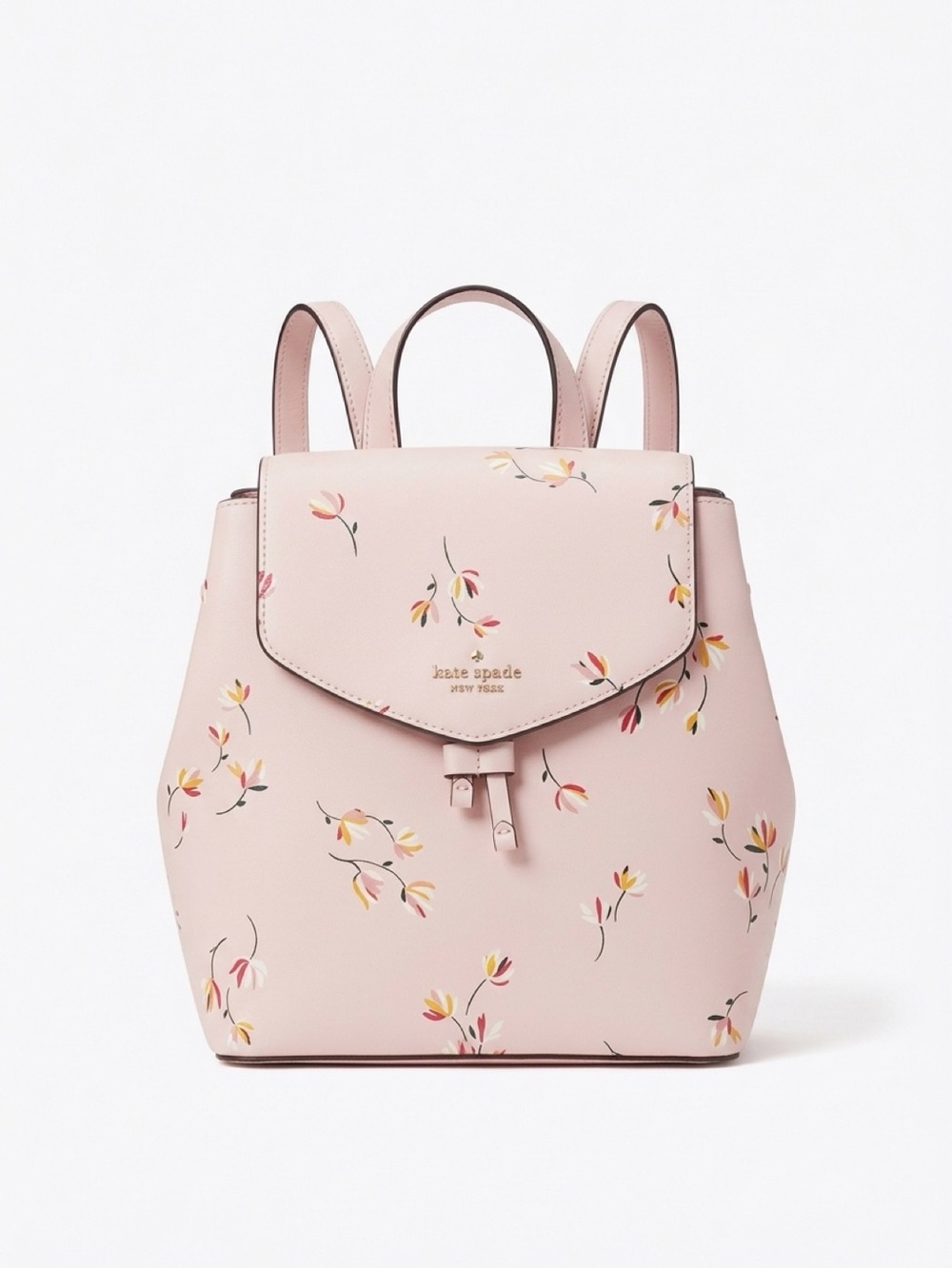 kate spade New York Blush Pink Floral Leather Backpack